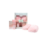 The Kind Edit Co. Signature Slippers Gift Set 150ml Body Wash - 100g Bath Crystals - 1 Pair Slippers