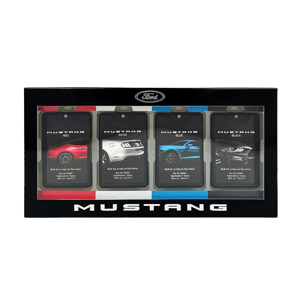 Mustang Ford Gift Set 20ml Red EDT - 20ml White EDT - 20ml Blue EDT - 20ml Black EDT