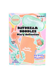 The Kind Edit Co. Bubble Boutique Daydream Doodles Diary Collection Gift Set 1 Notebook + 1 Fluffy Pen + 1 Eye Mask + 1 Satin Scrunchie