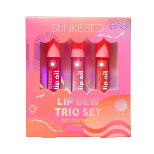 Sunkissed Lip Dew Tri Set Gift Set 3 X 4.3ml Lip Oil