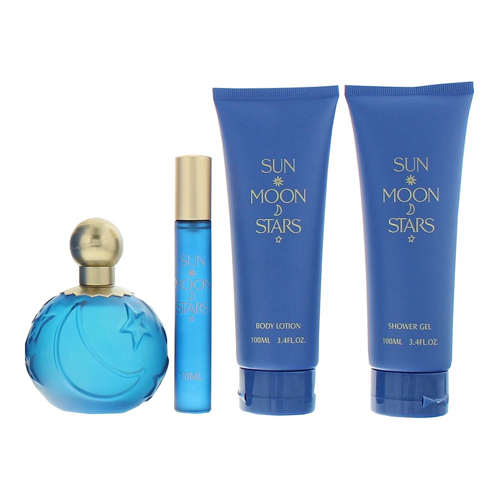 United Colors & Prestige Beauty Sun Moon Stars Gift Set 100ml EDT + 10ml EDT + 100ml Body Lotion + 100ml Shower Gel