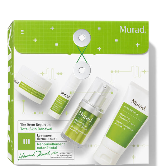 Murad The Derm Report Total Skin Renewal Set 60ml Cleansing Cream + 15ml Serum + 5ml Eye Serum + 15ml Night Cream