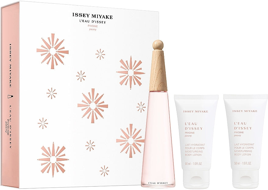 Issey Miyake L'Eau d'Issey Pivoine Gift Set 50ml EDT - 2 x 50ml Body Lotion