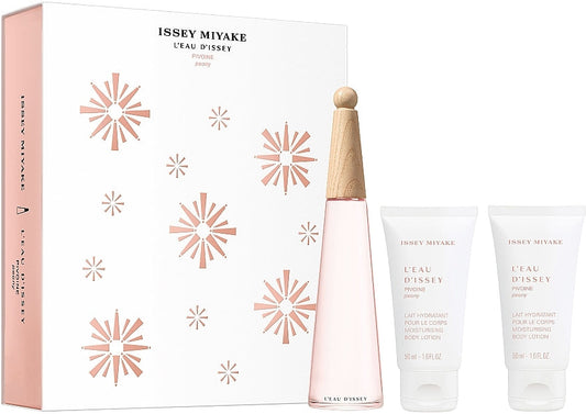 Issey Miyake L'Eau d'Issey Pivoine Gift Set 50ml EDT - 2 x 50ml Body Lotion