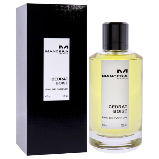 Mancera Cedrat Boise perfume bottle and packaging on a white background