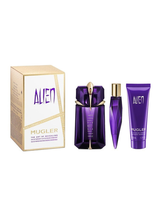 Mugler Alien Goddess Gift Set 60ml Refillable EDP - 10ml EDP - 50ml Body Lotion