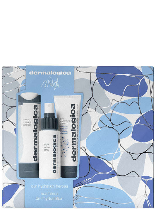Dermalogica Our Hydration Heroes Gift Set 50ml Hydro Mask Exfoliant - 50ml Multi-Active Toner - 50ml Skin Softening Cream