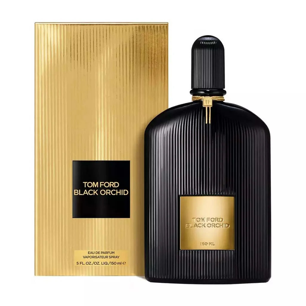 Tom Ford Black Orchid perfume bottle and packaging on a white background