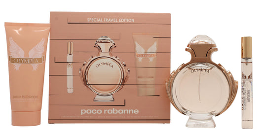 Paco Rabanne Olympea Gift Set 80ml EDP - 100ml Body Lotion - 10ml EDP Travel Spray