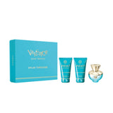 Versace Pour Femme Dylan Turquoise Gift Set 50ml EDT - 50ml Bath & Shower Gel - 50ml Body Lotion