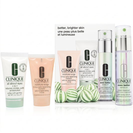 Clinique Even Better Gift Set 30ml Perfecting Serum + 30ml Moisturizing Gel Cream + 30ml Exfoliating Jelly