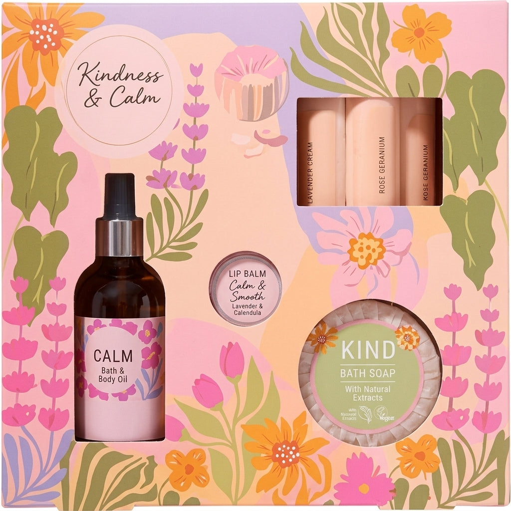 The Kind Edit Co. Kind Gift Set 75g Body Butter + 10g Lip Balm + 100ml Pillow Mist + Candle