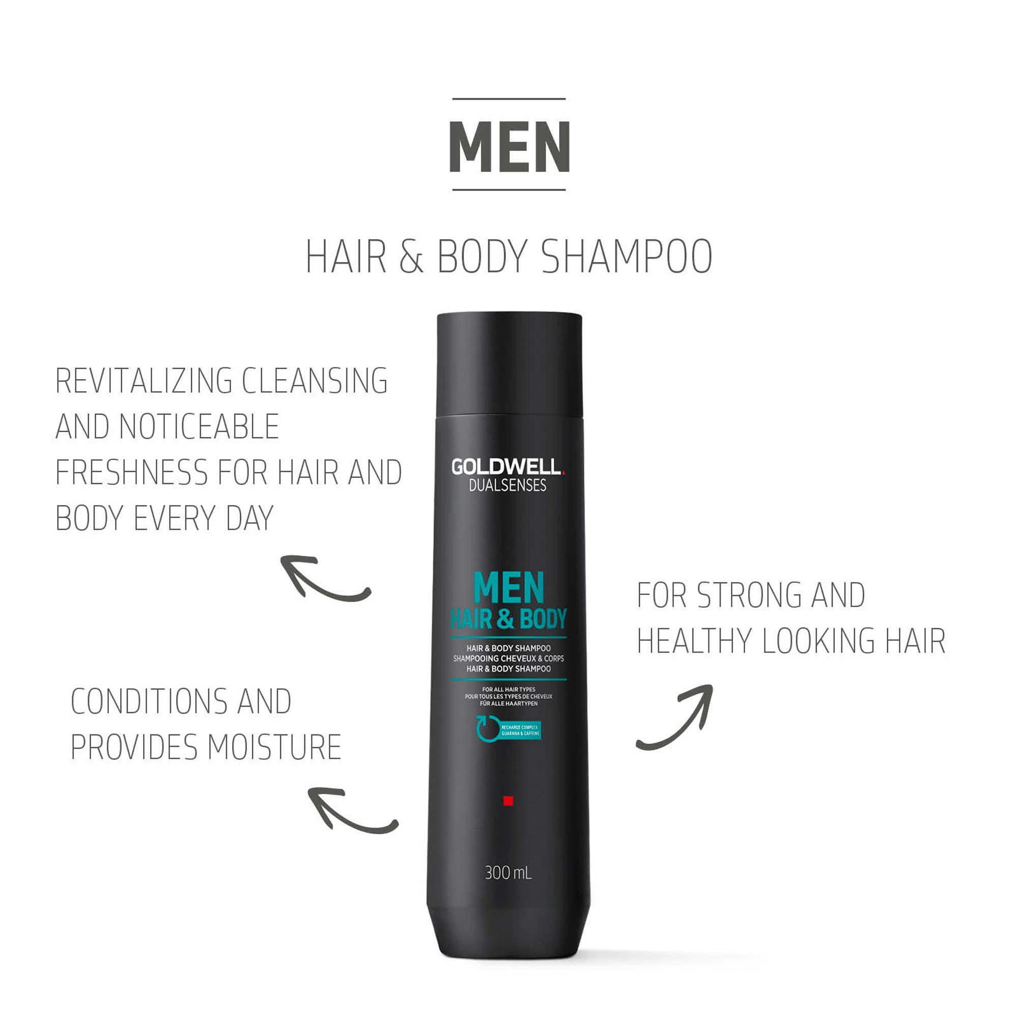 Goldwell Dualsenses For Men Hair & Body Shampoo 300ml
