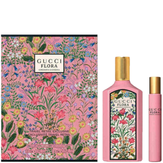 Gucci Flora Gorgeous Gardenia Eau de Parfum Gift Set 100ml EDP - 10ml EDP