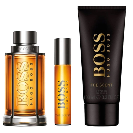 Hugo Boss Boss The Scent Gift Set 100ml EDT - 100ml Shower Gel - 10ml EDT Spray
