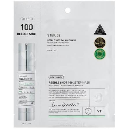 Vt Cosmetics Reedle Shot 100 2-step Face Mask - 1 Face Mask (25g)