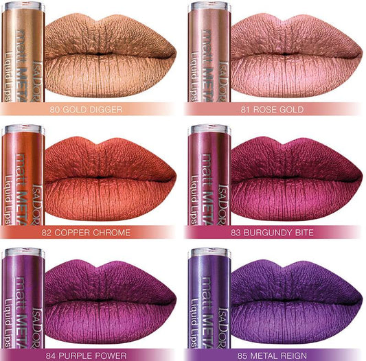 Isadora Matt Metallic Liquid Lipstick 7ml – Long-Lasting Metallic Finish
