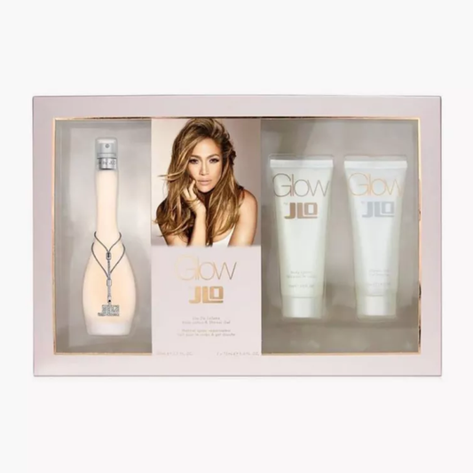 Jennifer Lopez Glow Gift Set 100ml EDT +  75ml Body Lotion + 75ml Shower Gel