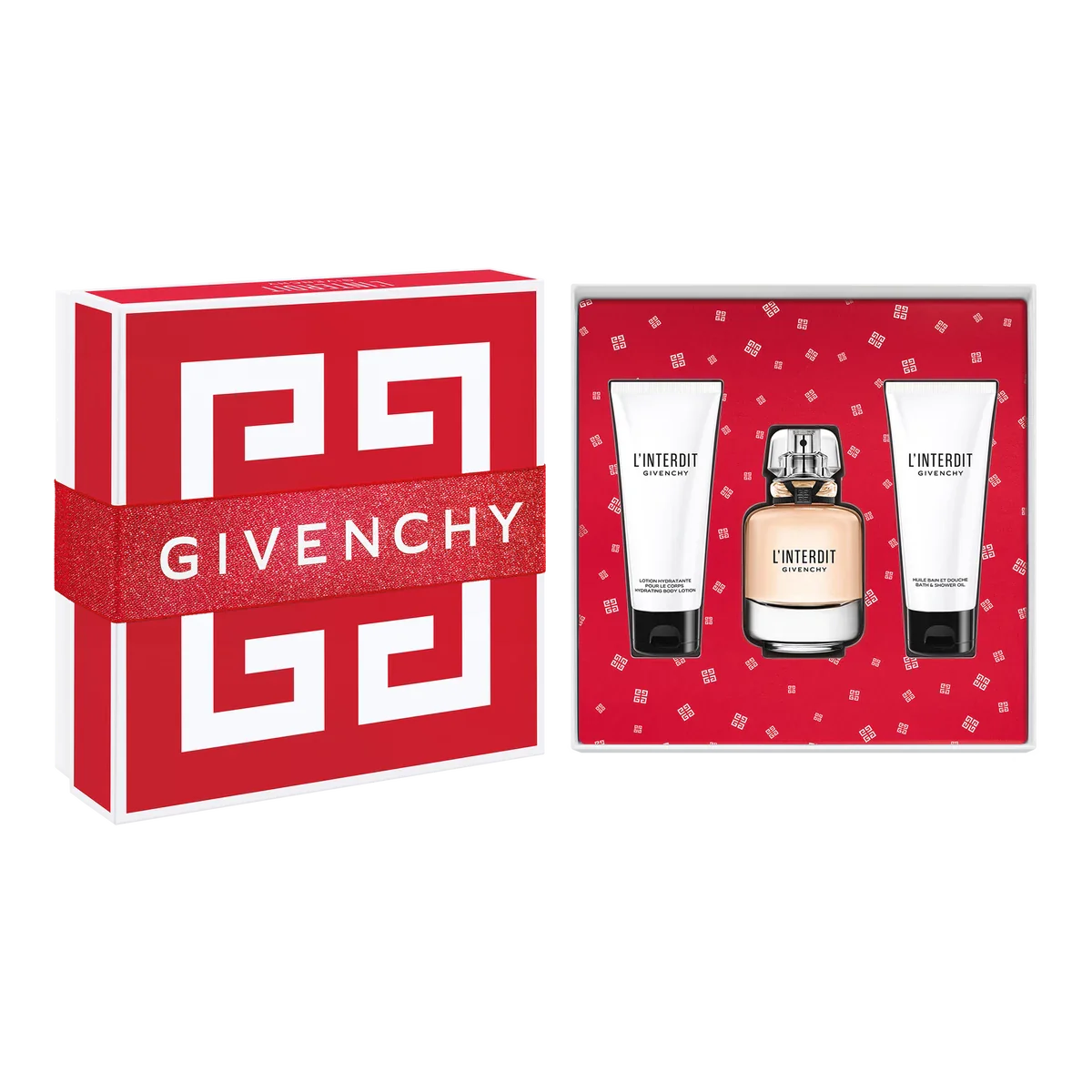 Givenchy L'Interdit Gift Set 80ml EDP - 75ml Shower Gel - 75ml Body Lotion