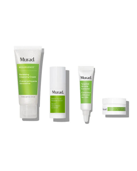 Murad The Derm Report Minimising Lines and Wrinkles 60ml Cleansing Cream - 3ml Wrinkle Corrector - 10ml Serum - 15ml Night Cream