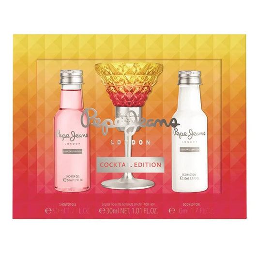 Pepe Jeans For Her Cocktail Gift Set 30ml EDT - 50ml Shower Gel - 50ml Body Lotion