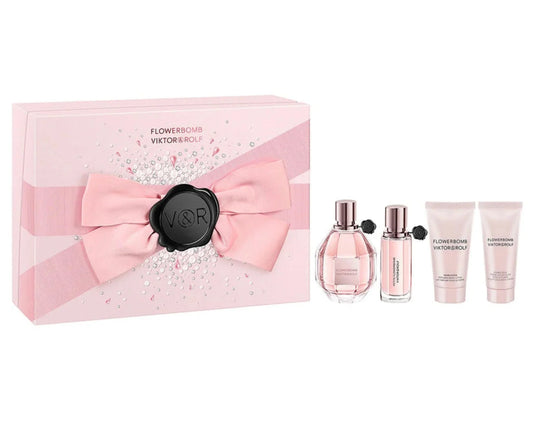 Viktor & Rolf FlowerBomb Gift Set 100ml EDP + 20ml EDP + 50ml Body Lotion + 40ml Body Cream