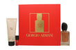 Giorgio Armani Si Gift Set 50ml EDP - 50ml Body Lotion - Mini Lipstick
