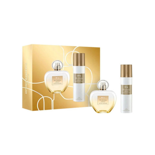 Antonio Banderas Her Golden Secret Gift Set 80ml EDT - 150ml Deodorant Spray
