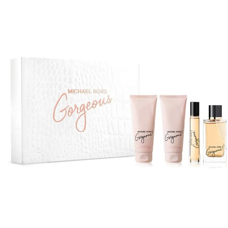Michael Kors Gorgeous! Gift Set 100ml EDP + 100ml Body Lotion + 100ml Shower Gel + 10ml EDP