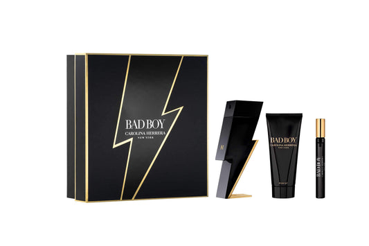 CAROLINA HERRERA Bad Boy Gift Set 100ml EDT - 100ml Shower Gel - 10ml EDT