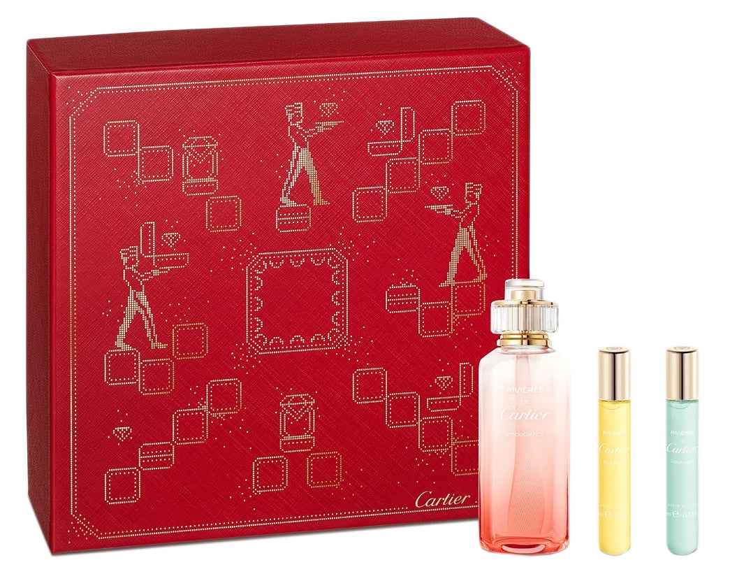 Cartier Rivi√®res de Cartier Discovery Set 100ml Insouciance EDT - 10ml Allegresse EDT - 10ml Luxuriance EDT