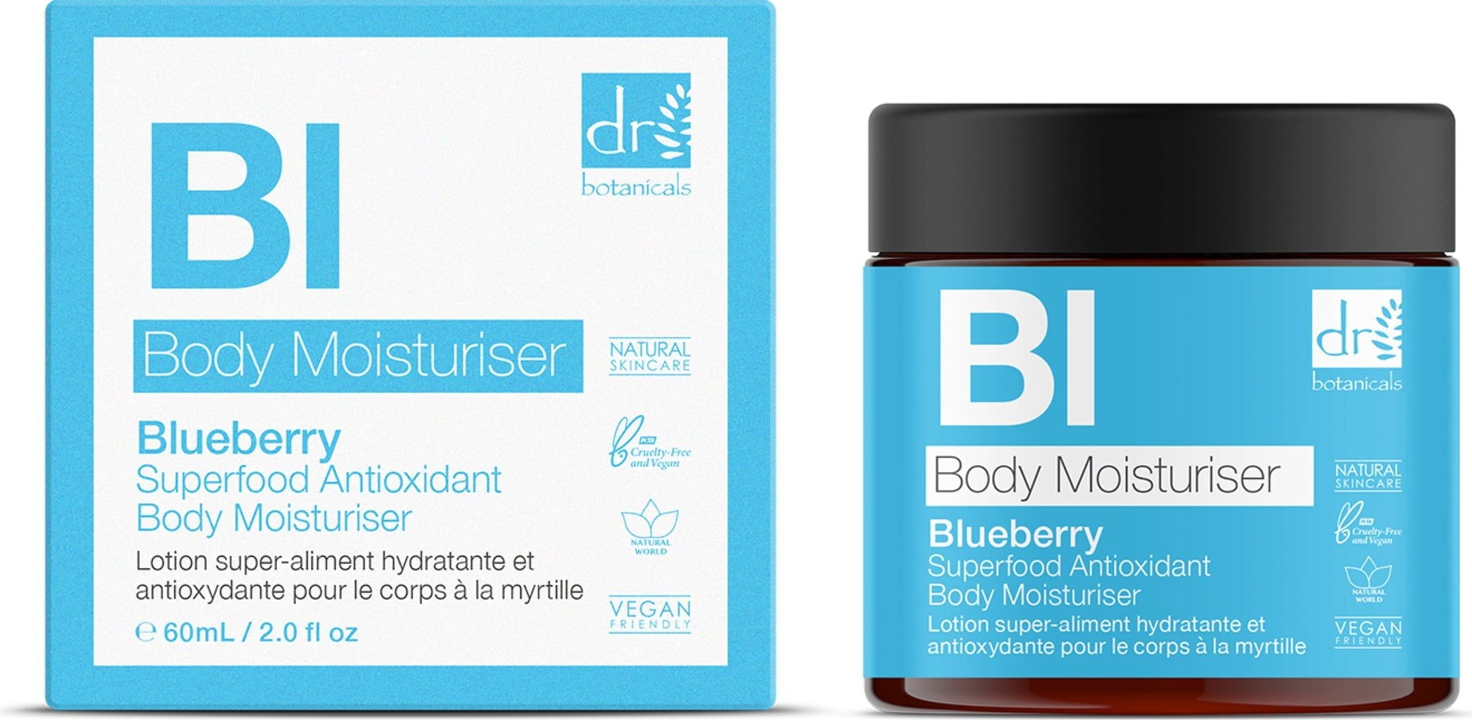 Dr Botanicals BI Blueberry Superfood Antioxidant Body Moisturiser 60ml