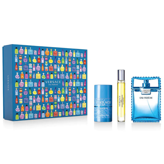 Versace Man Eau Fraiche Gift Set 100ml EDT - 75ml Deodorant Stick - 10ml EDT