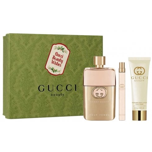 Gucci Guilty Pour Femme Gift Set 90ml EDP - 10ml EDP - 50ml Body Lotion