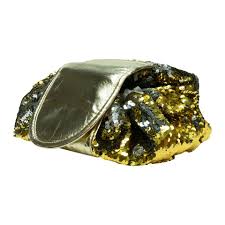 Bags Unlimited Sequin Make Up Bag - Gold