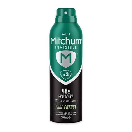 Mitchum Invisible 48hr Pure Energy Antiperspirant Deodorant Spray 200ml