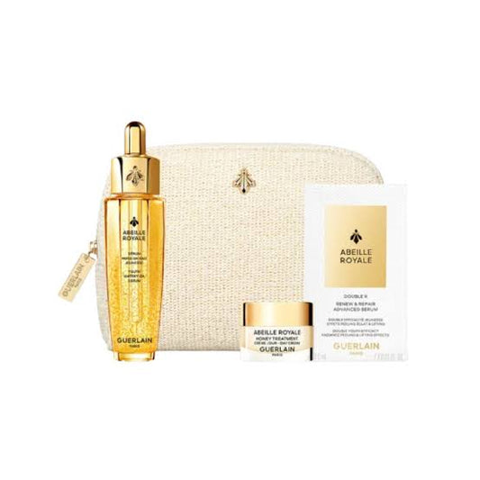 Guerlain Abeille Royale Gift Set: Day Cream 7ml - Oil In Water Serum 30ml - Renew Repair Serum 7 X 0.6g + Case