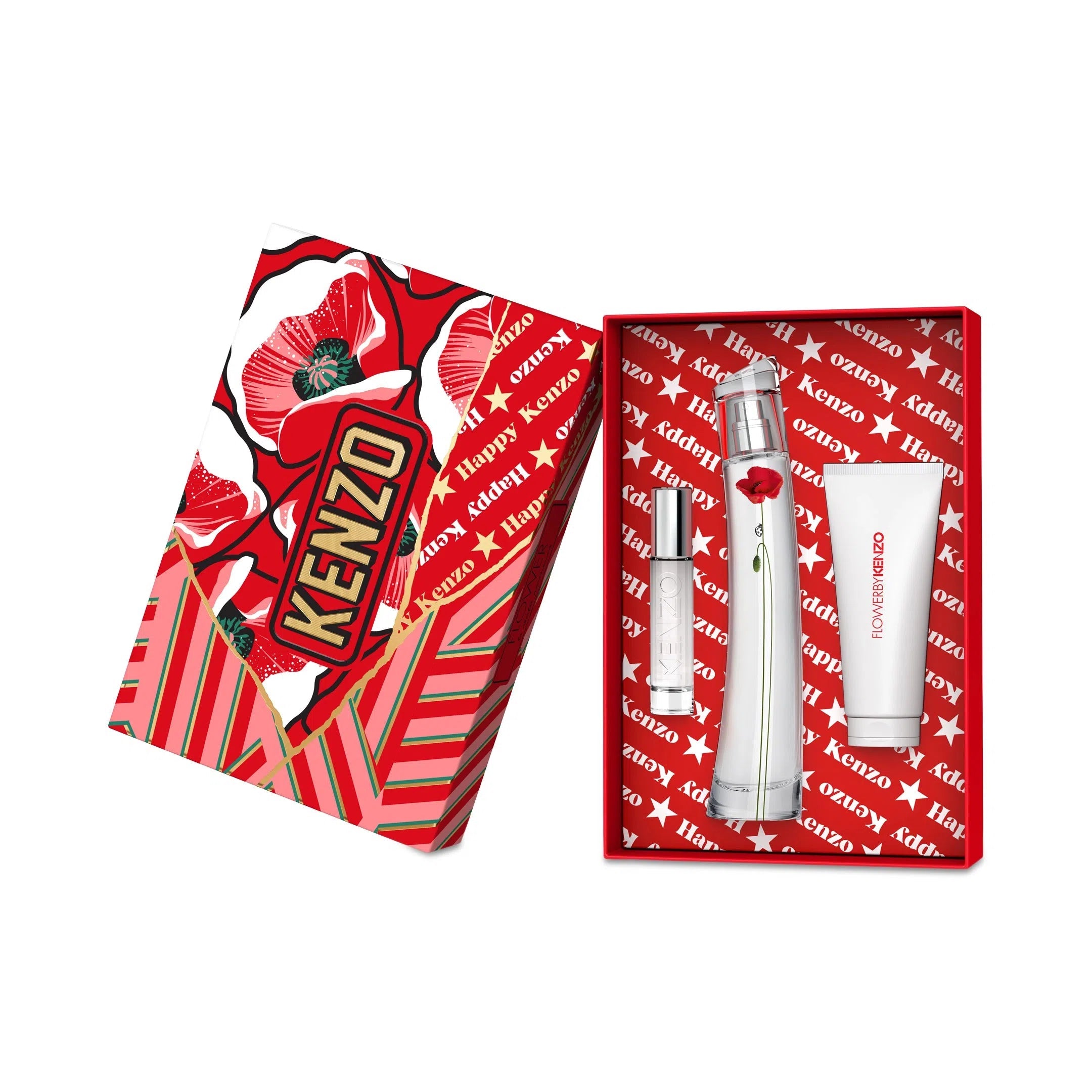 Kenzo Flower by Kenzo La Récolte Parisienne Gift Set 75ml EDP + 10ml EDP + 75ml Body Lotion