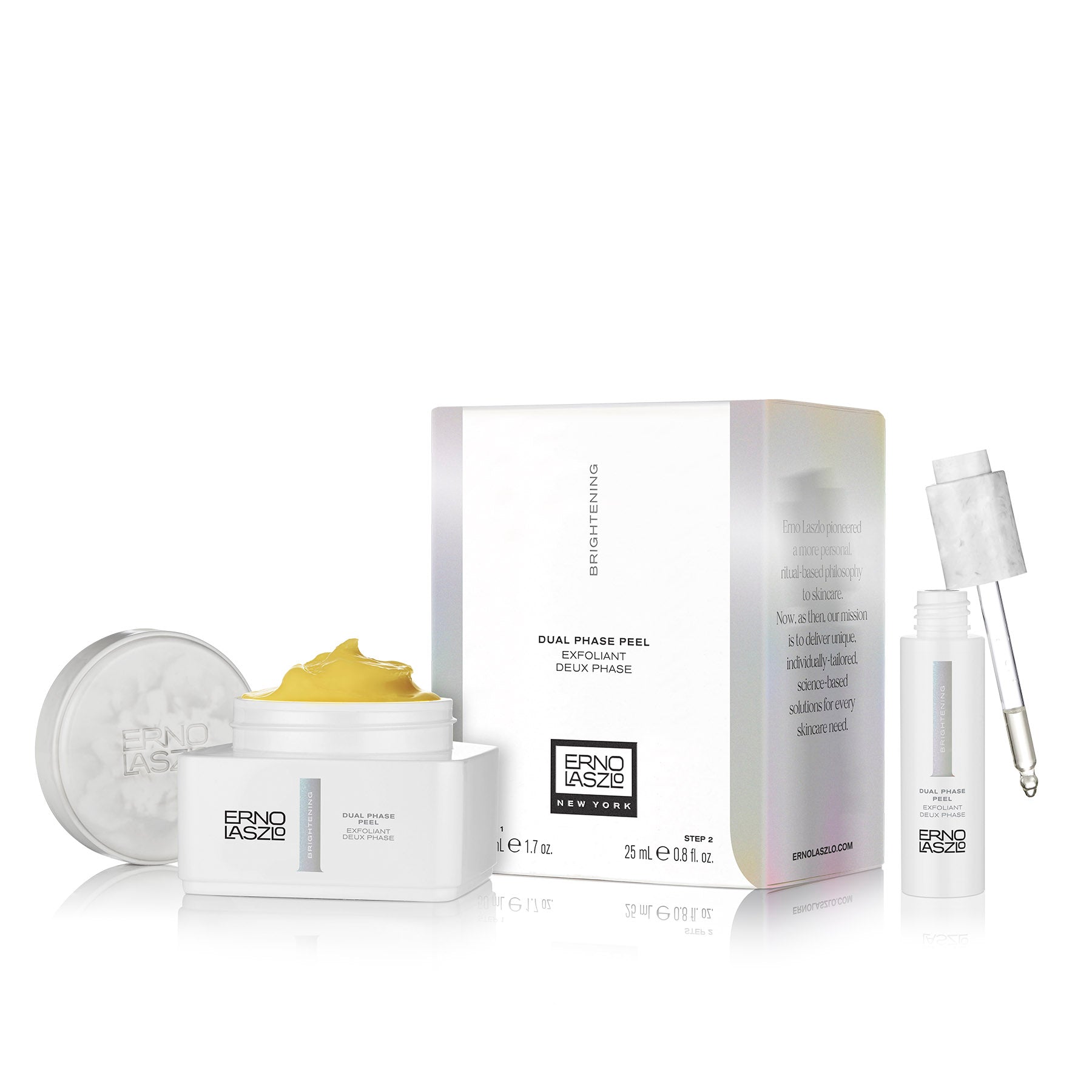Erno Laszlo Brightening Dual-Phase Peel Gift Set 50ml Exfoliator + 25ml Peel