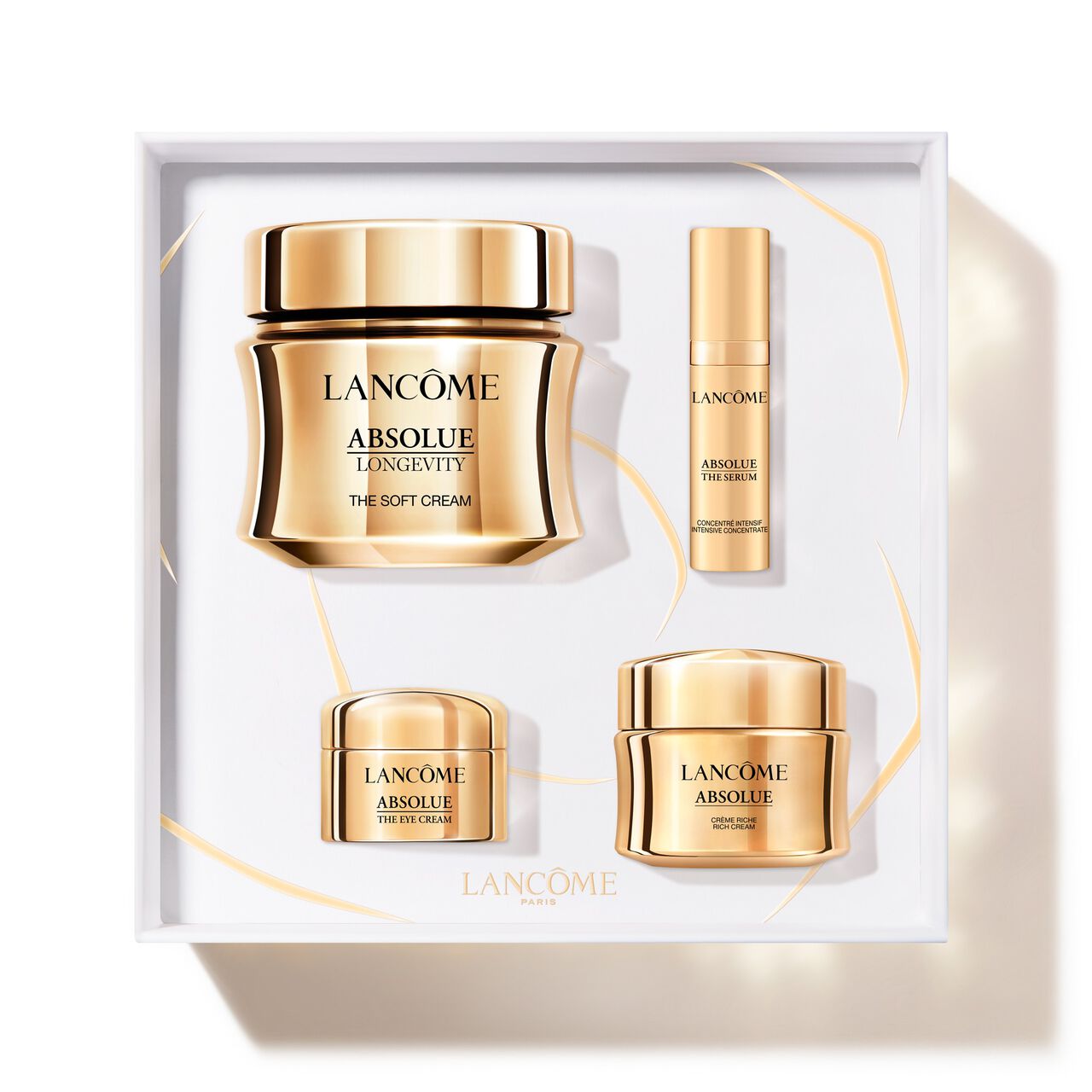 Lancôme Absolue Gift Set 60ml Absolue Soft Cream + 15ml Absolue Rich Cream + 5ml Absolue Revitalising Eye Cream + 5ml The Serum