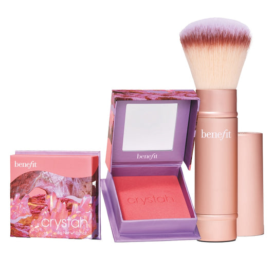 Benefit Shellie Blush Cheek-End Getaway Set 6g Shellie Blush + Multitasking Brush