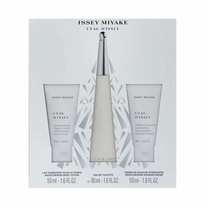 Issey Miyake L'eau d'Issey Gift Set 50ml EDT + 50ml Body Lotion + 50ml Shower Cream