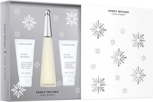 Issey Miyake L'eau d'Issey Gift Set 50ml EDT + 50ml Body Lotion + 50ml Shower Cream