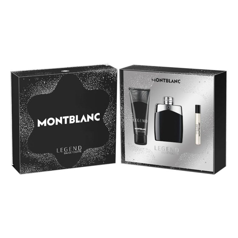 Mont Blanc Legend Gift Set 100ml EDT - 100ml Shower Gel - 7.5ml EDT