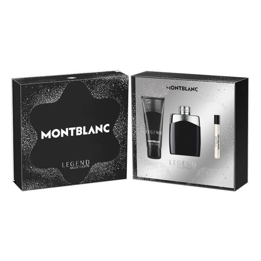 Mont Blanc Legend Gift Set 100ml EDT - 100ml Shower Gel - 7.5ml EDT