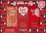 Benefit Lip Tints To Love Gift Set 6ml Cha Cha Tint Mango + 6ml Love Tint Fiery Red + 6ml Benetint Rose