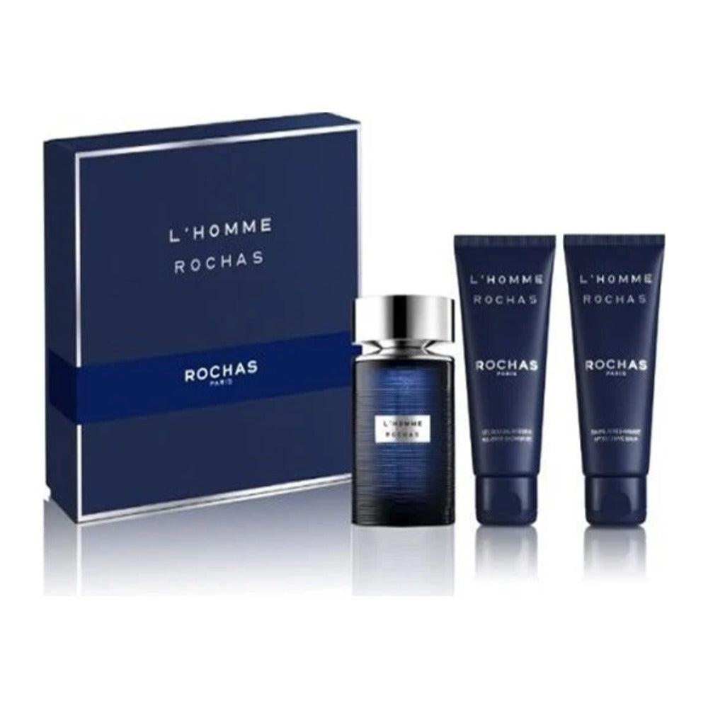 Rochas L'Homme Rochas Gift Set 100ml EDT + 100ml Shower Gel + 100ml Body Lotion