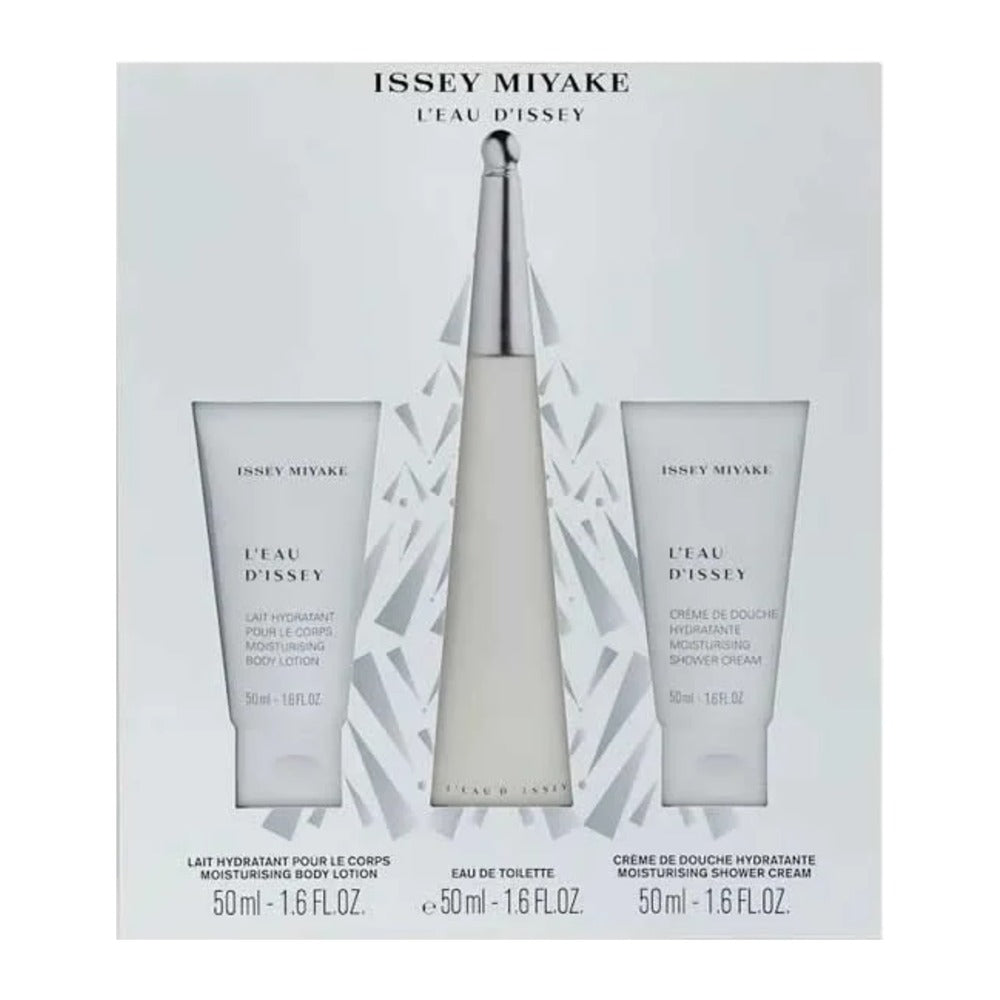 Issey Miyake L'eau d'Issey Gift Set 50ml EDT + 50ml Body Lotion + 50ml Shower Cream