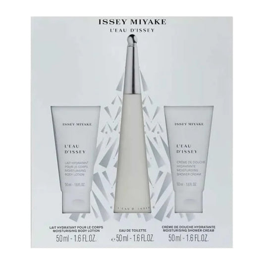 Issey Miyake L'eau d'Issey Gift Set 50ml EDT + 50ml Body Lotion + 50ml Shower Cream