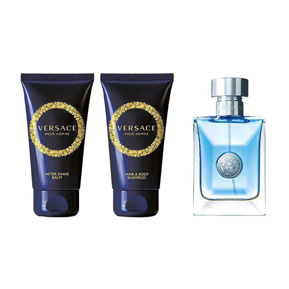 Versace pour Homme Gift Set 50ml EDT - 50ml Shower Gel - 50ml Aftershave Balm